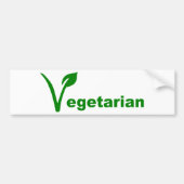 Vegetarisch Bumpersticker (Voorkant)