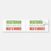 Vegetarisch Bumpersticker (Voorkant)