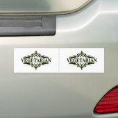 Vegetarisch Bumpersticker (Op auto)