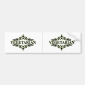 Vegetarisch Bumpersticker (Voorkant)