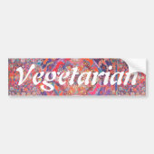 Vegetarisch Bumpersticker (Voorkant)