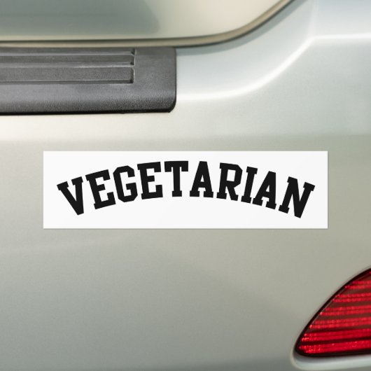 Vegetarisch Bumpersticker (Op auto)
