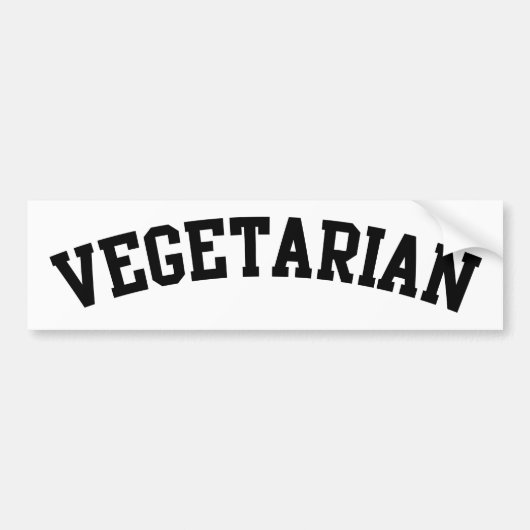 Vegetarisch Bumpersticker (Voorkant)