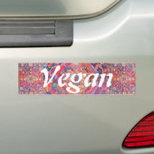 Vegetarisch Bumpersticker (Op auto)