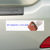 Vegetarisch Bumpersticker (Op auto)