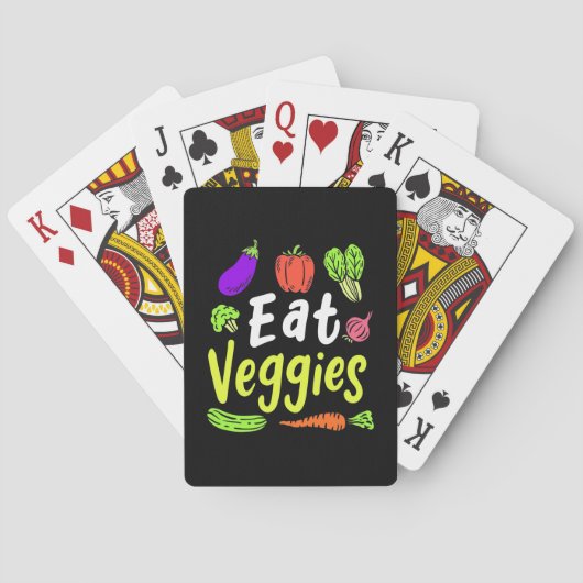 Vegetarisch Eet Groenten Pokerkaarten (Achterkant)