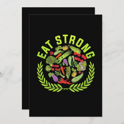 Vegetarisch Eet Sterk Kaart (Voorkant / Achterkant)