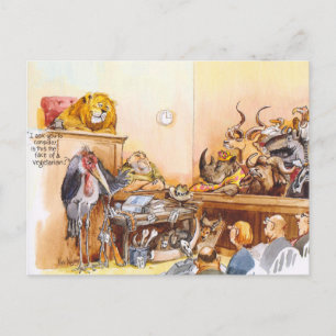 Vegetarisch gezicht briefkaart