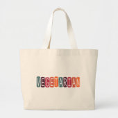 Vegetarisch Grote Tote Bag (Voorkant)