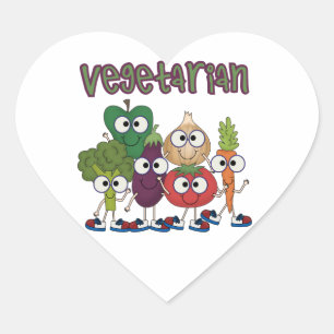 Vegetarisch Hart Sticker