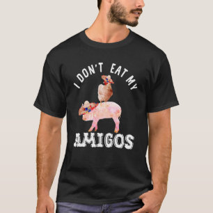 Vegetarisch Ik Eet Mijn Amigos Niet Leuk Mexicaan T-shirt