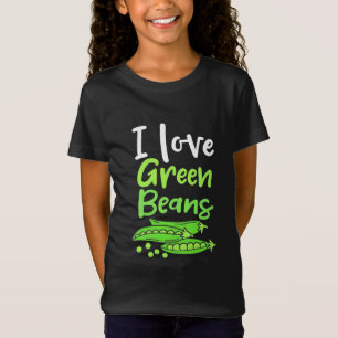 Vegetarisch Ik Hou Van Groene Bonen T-shirt