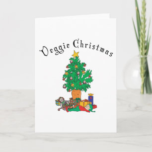 Vegetarisch kerstcadeau feestdagen kaart