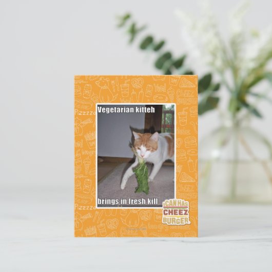 Vegetarisch keuken briefkaart (Staand voorkant)