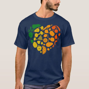 Vegetarisch kleurrijk fruit t-shirt