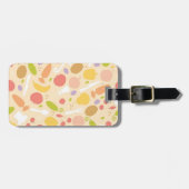 Vegetarisch kookpatroon achtergrond bagagelabel (Voorkant horizontaal)