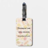 Vegetarisch kookpatroon achtergrond bagagelabel (Achterkant verticaal)