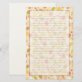 Vegetarisch kookpatroon achtergrond briefpapier (Voorkant / Achterkant)