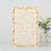Vegetarisch kookpatroon achtergrond briefpapier (Staand voorkant)
