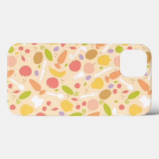 Vegetarisch kookpatroon achtergrond Case-Mate iPhone case (Achterkant (horizontaal))