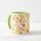 Vegetarisch kookpatroon achtergrond mok (Voorkant links)