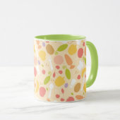 Vegetarisch kookpatroon achtergrond mok (Voorkant rechts)