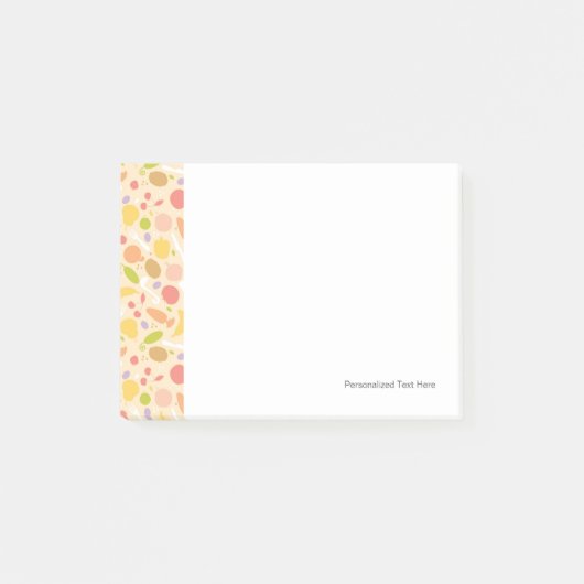 Vegetarisch kookpatroon achtergrond post-it® notes (Voorkant)
