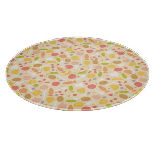 Vegetarisch kookpatroon achtergrond snijplank