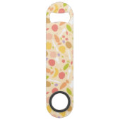 Vegetarisch kookpatroon achtergrond speed flessenopener (Achterkant)