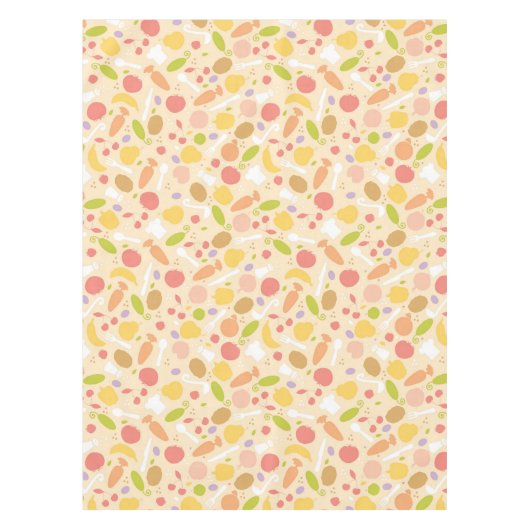 Vegetarisch kookpatroon achtergrond tafelkleed (Voorkant)