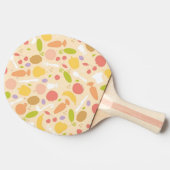 Vegetarisch kookpatroon achtergrond tafeltennisbatje (Zijkant)