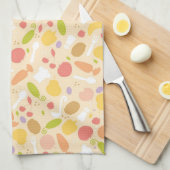 Vegetarisch kookpatroon achtergrond theedoek (Quarter Fold)