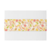 Vegetarisch kookpatroon achtergrond uitnodigingen wikkel (Achterkant Voorbeeld)