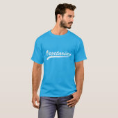 Vegetarisch Logo (blauw/m) T-shirt (Voorkant volledig)
