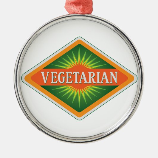 Vegetarisch Metalen Ornament (Voorkant)