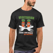 Vegetarisch omdat ik groenten haat t-shirt (Voorkant)