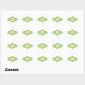  vegetarisch ontwerp ronde sticker (Vel)