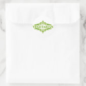  vegetarisch ontwerp ronde sticker (Tas)