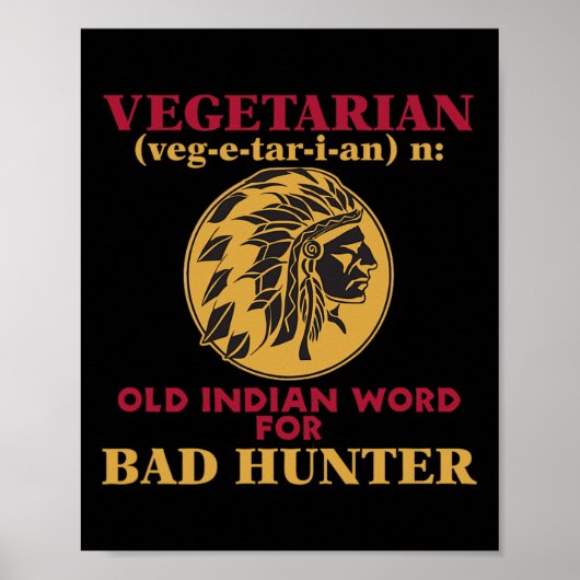 Vegetarisch Oud Indiaas woord voor Byd Hunter Poster (Voorkant)