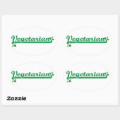 Vegetarisch Ovale Sticker (Vel)