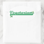 Vegetarisch Ovale Sticker (Tas)