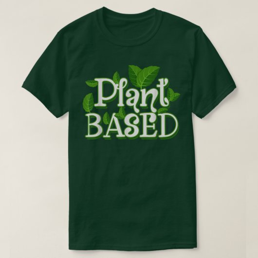 Vegetarisch plant op basis van vegetatie en reinig t-shirt (Design voorkant)