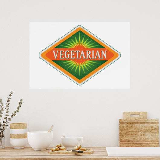 Vegetarisch Poster (Keuken)