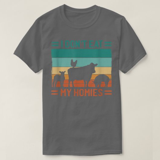 Vegetarisch protestament dat ik niet eet. t-shirt (Design voorkant)