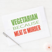 Vegetarisch Rechthoekige Sticker (Envelop)