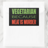 Vegetarisch Rechthoekige Sticker (Tas)