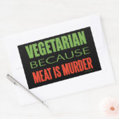 Vegetarisch Rechthoekige Sticker (Envelop)