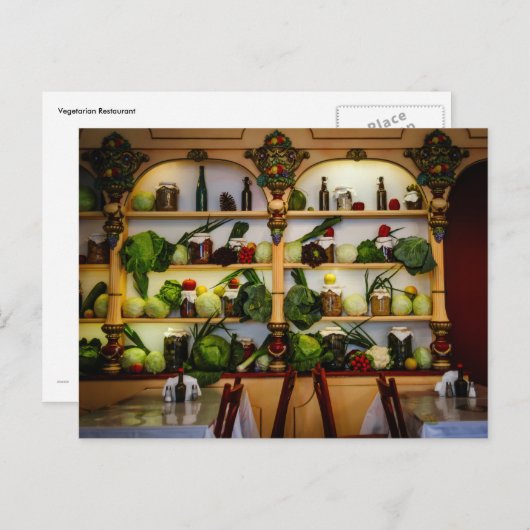 Vegetarisch restaurant ( display ) briefkaart (Voorkant / Achterkant)