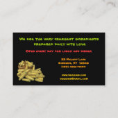 Vegetarisch restaurant visitekaartje (Achterkant)