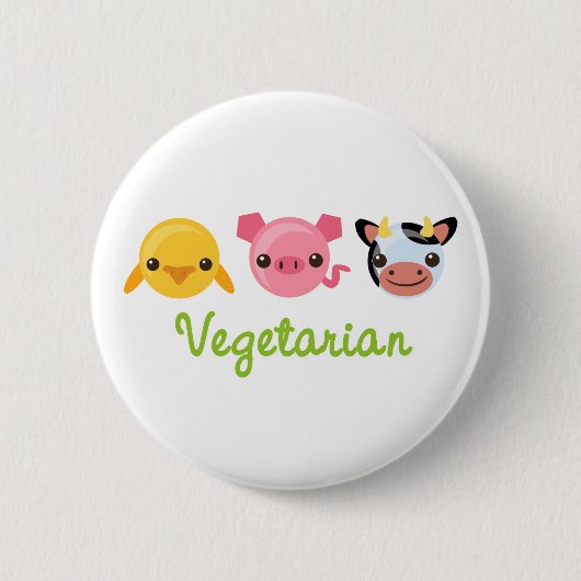 Vegetarisch Ronde Button 5,7 Cm (Voorkant)